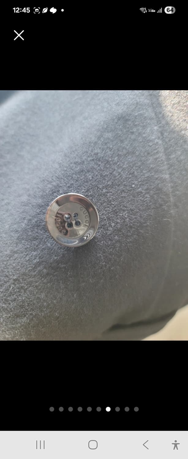 명품 구찌 정품 블랙 울 가죽라인 실크포인트 자켓 38(44-날씬66) 상품이미지7