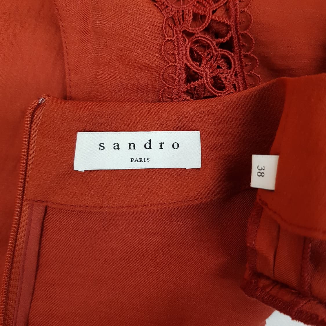 SANDRO 산드로 레이스 패널 원피스 38사이즈 상품이미지8