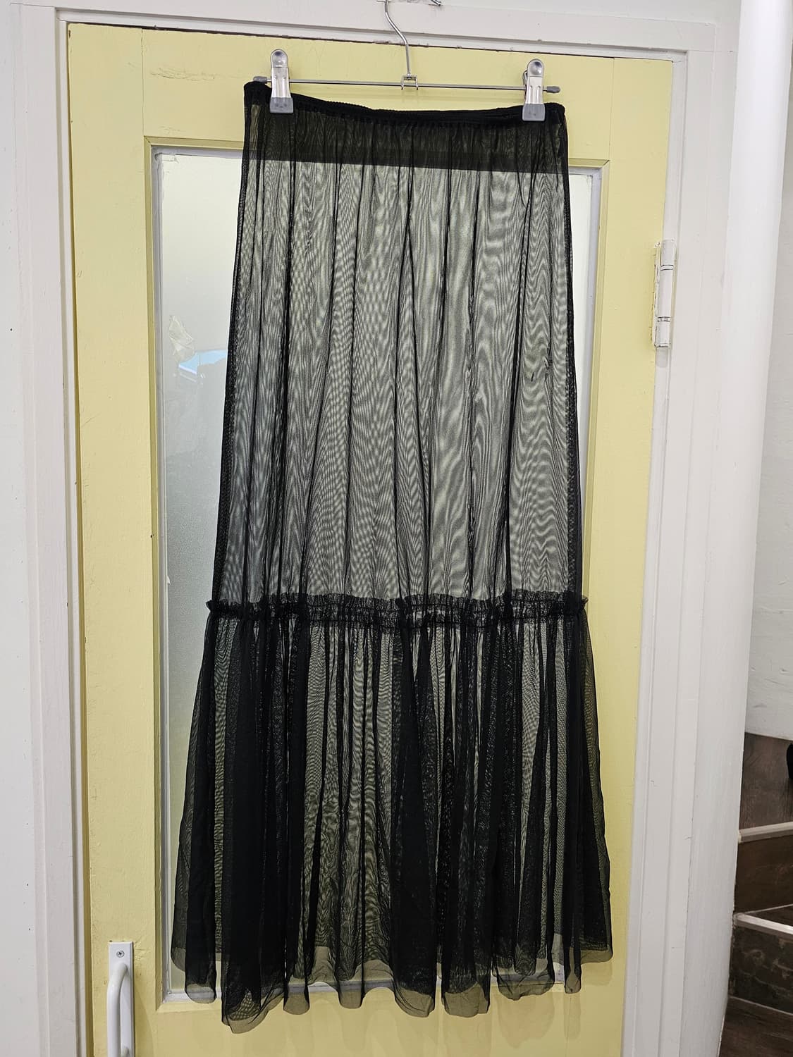 블랙 Tiered 시스루 튤 스커트 상품이미지5