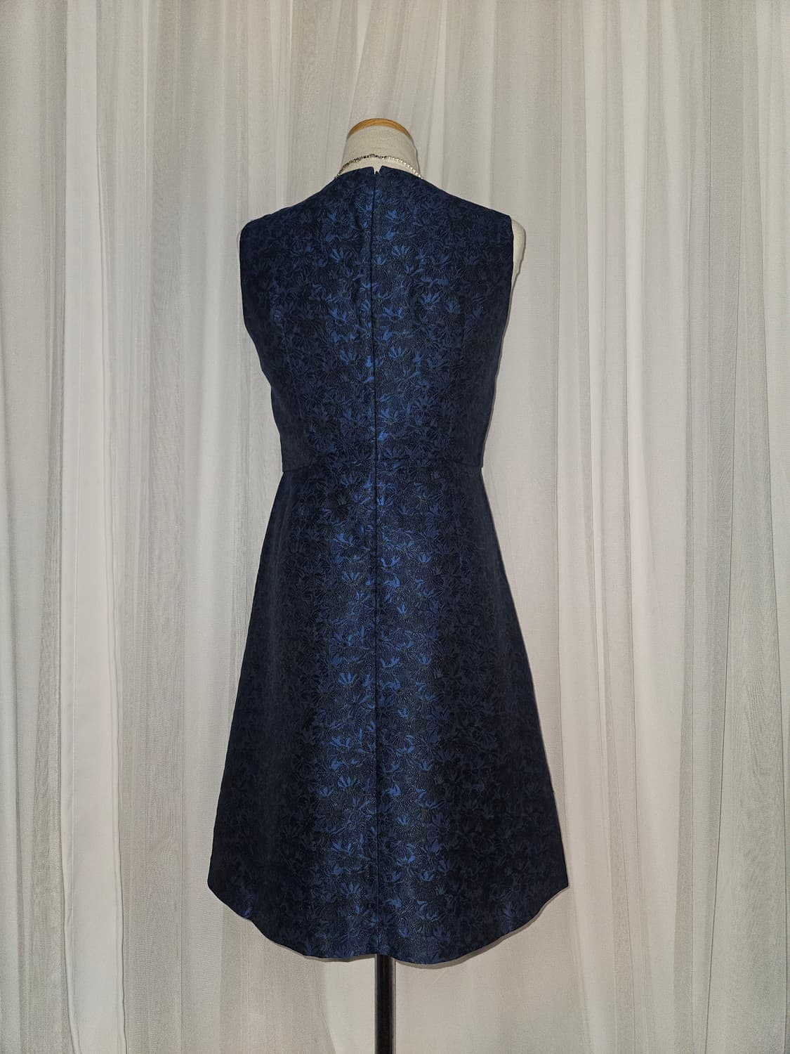 rope picnic 피콕 블루그린 자카드 드레스 상품이미지3