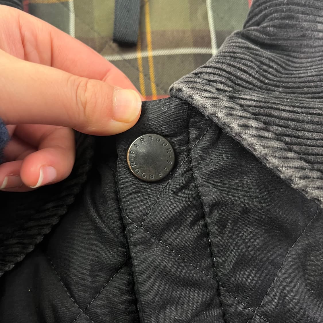 100 바버 인터네셔널 코듀로이 퀄팅 자켓 상품이미지4