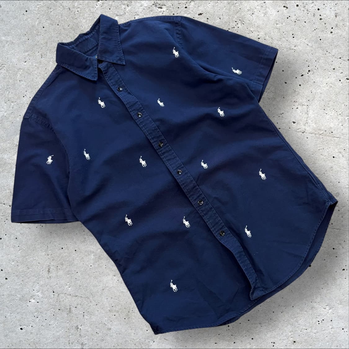 [M] 폴로 랄프로렌 네이비 반팔 셔츠 포니 자수 C667 상품이미지1