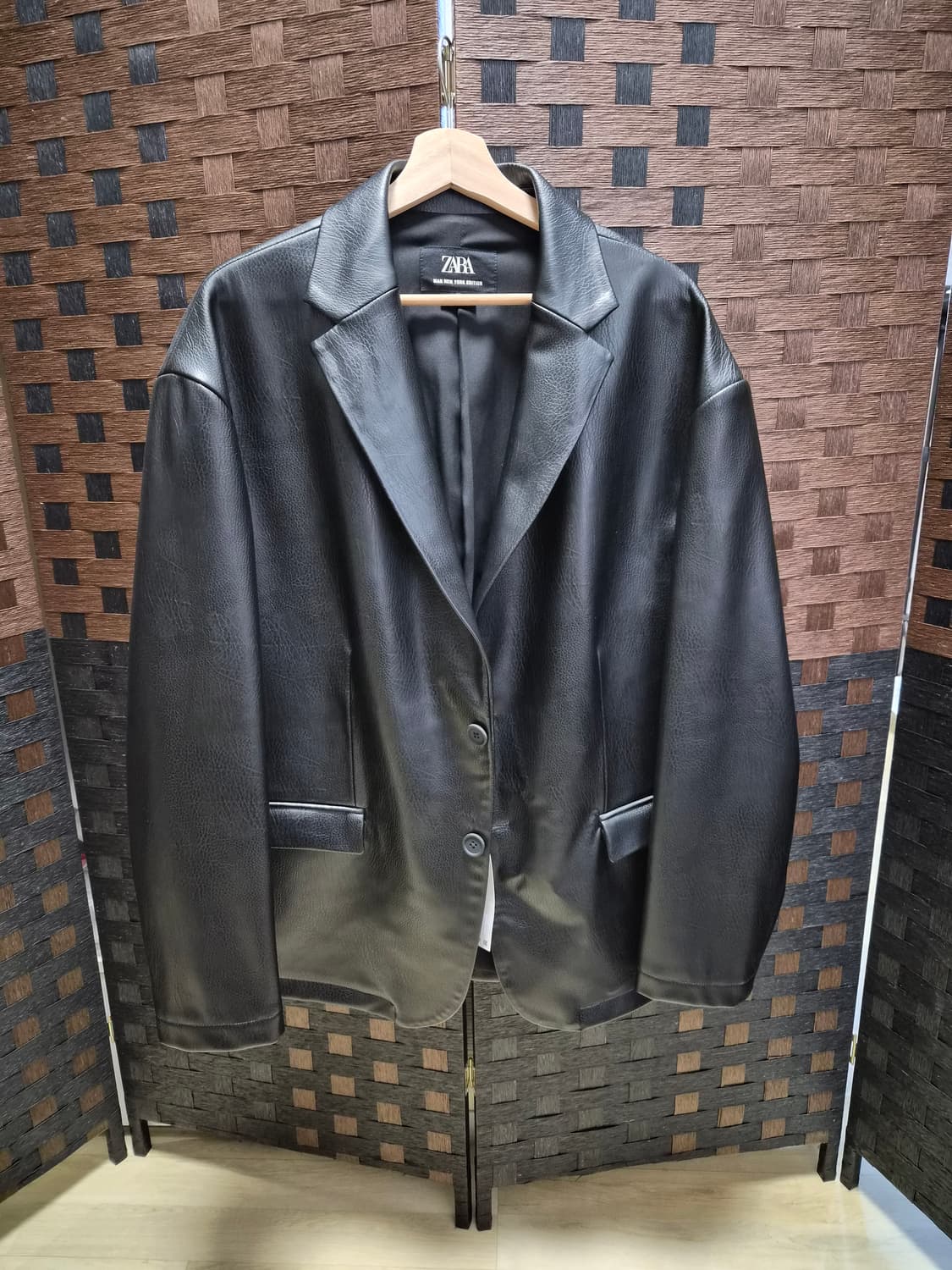 (새제품)자라 뉴욕에디션 페이크 레더 블레이저 L size 상품이미지1