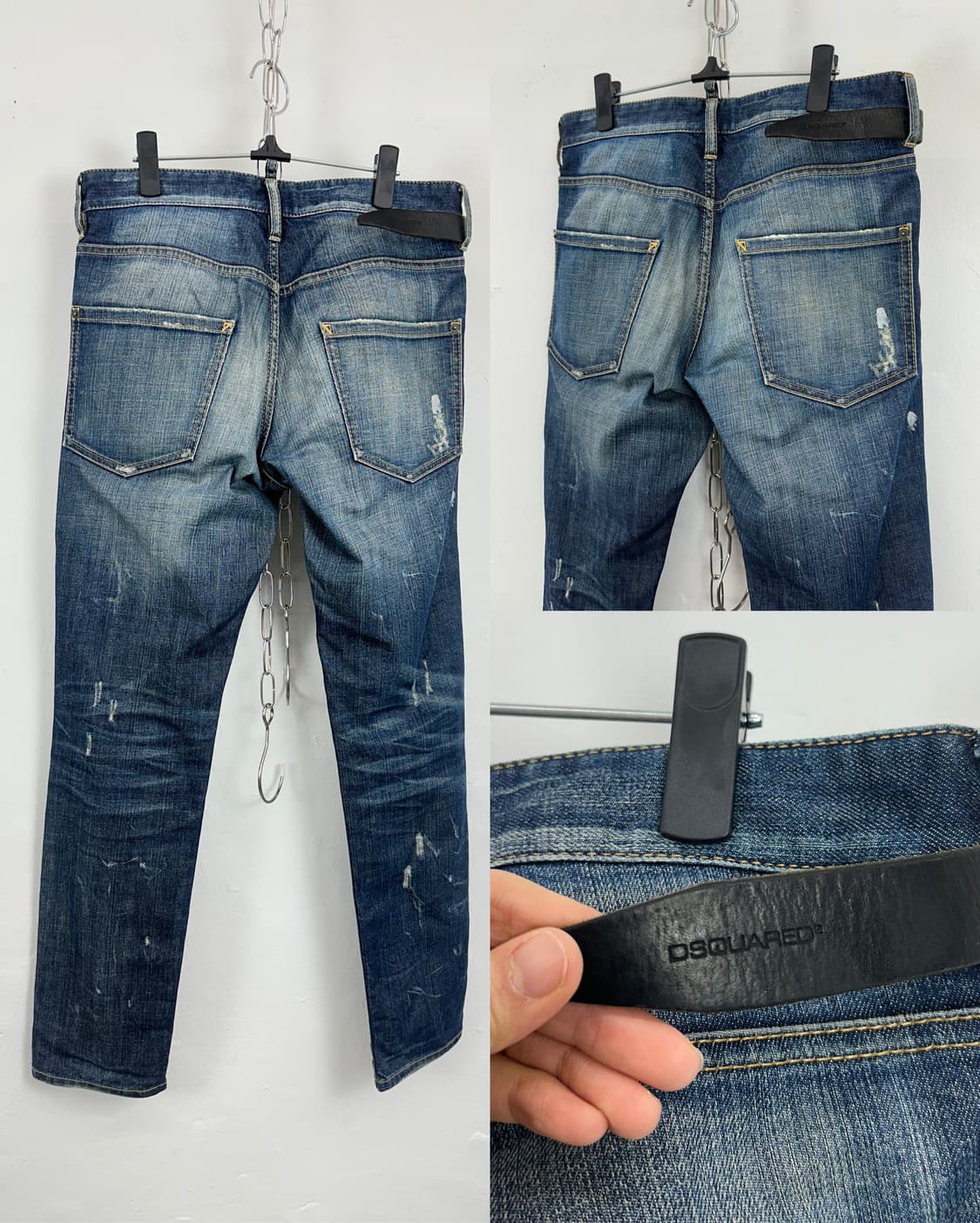 Dsquared2 Distressed Belt Detail Slim De 상품이미지9