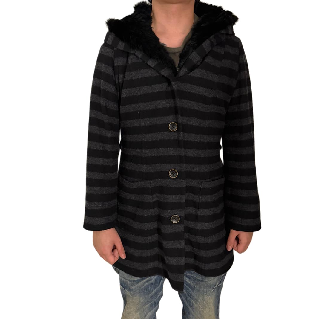 Pisano 퍼 후드 코트 갸루/핀터/Y2K/모리걸 상품이미지2