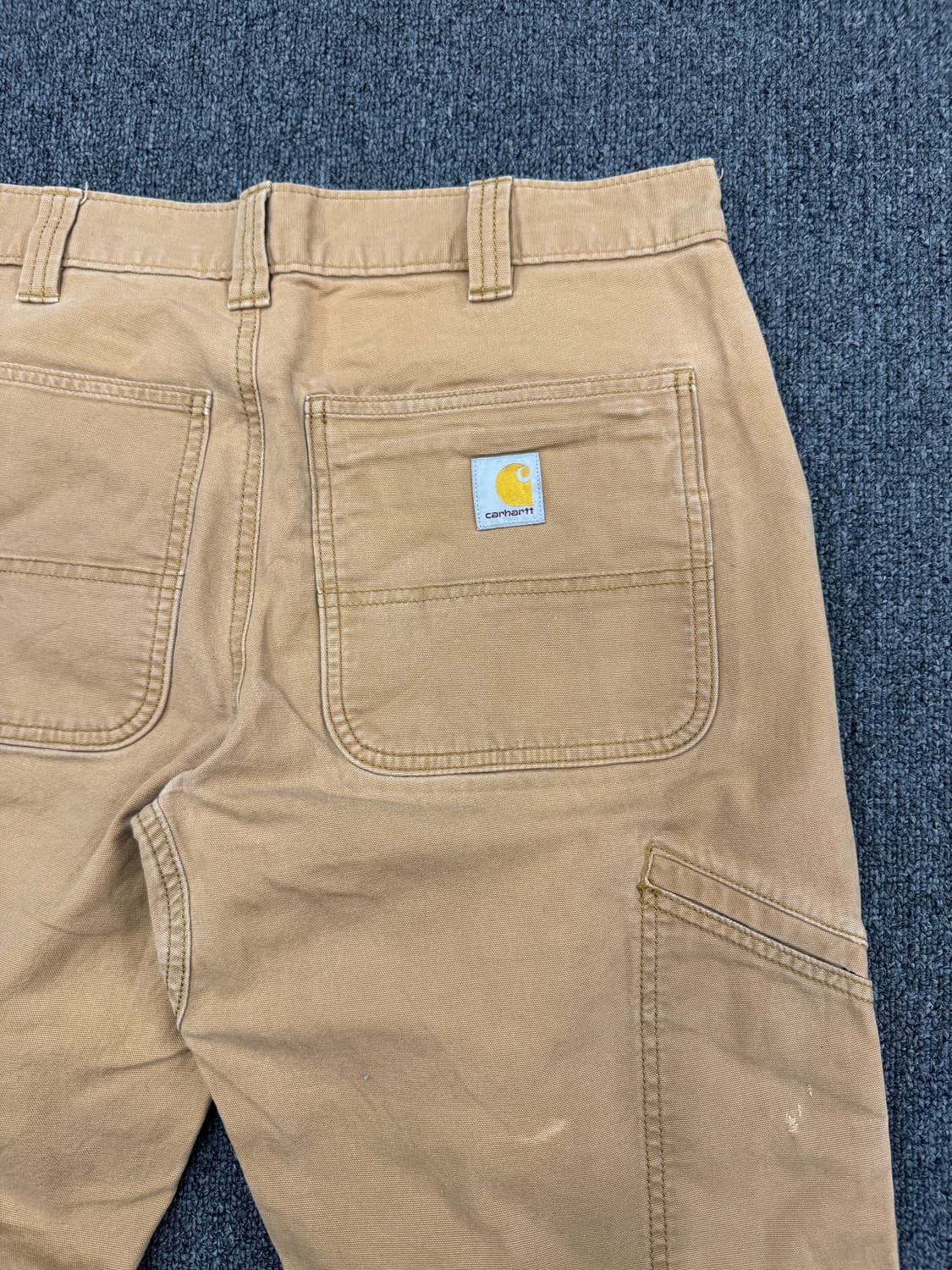 33)칼하트 빈티지 베이지 더블니 워크팬츠 상품이미지8