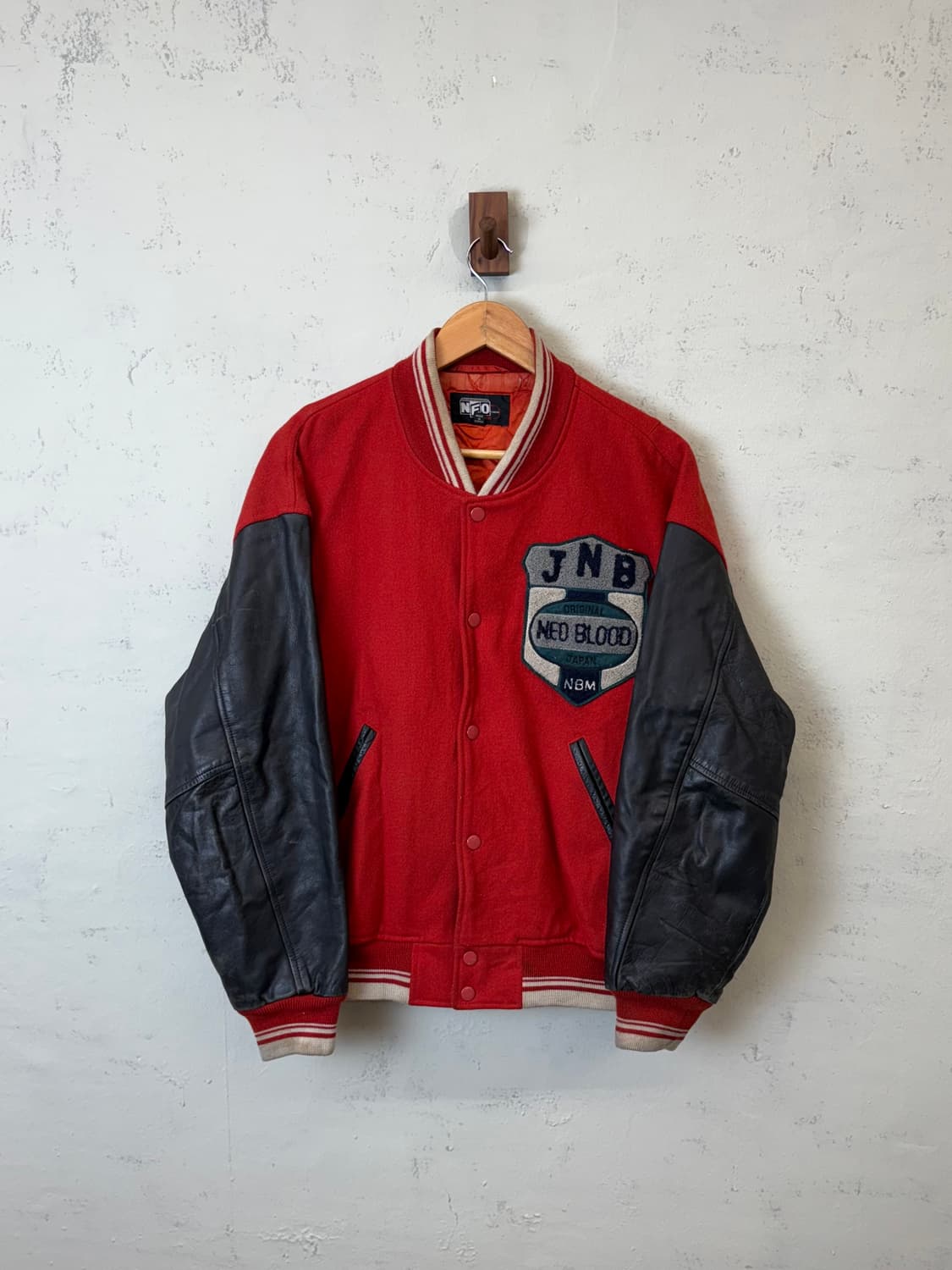 네오블러드 도쿄 90s JPN 빈티지 레더 바시티 자켓 상품이미지2