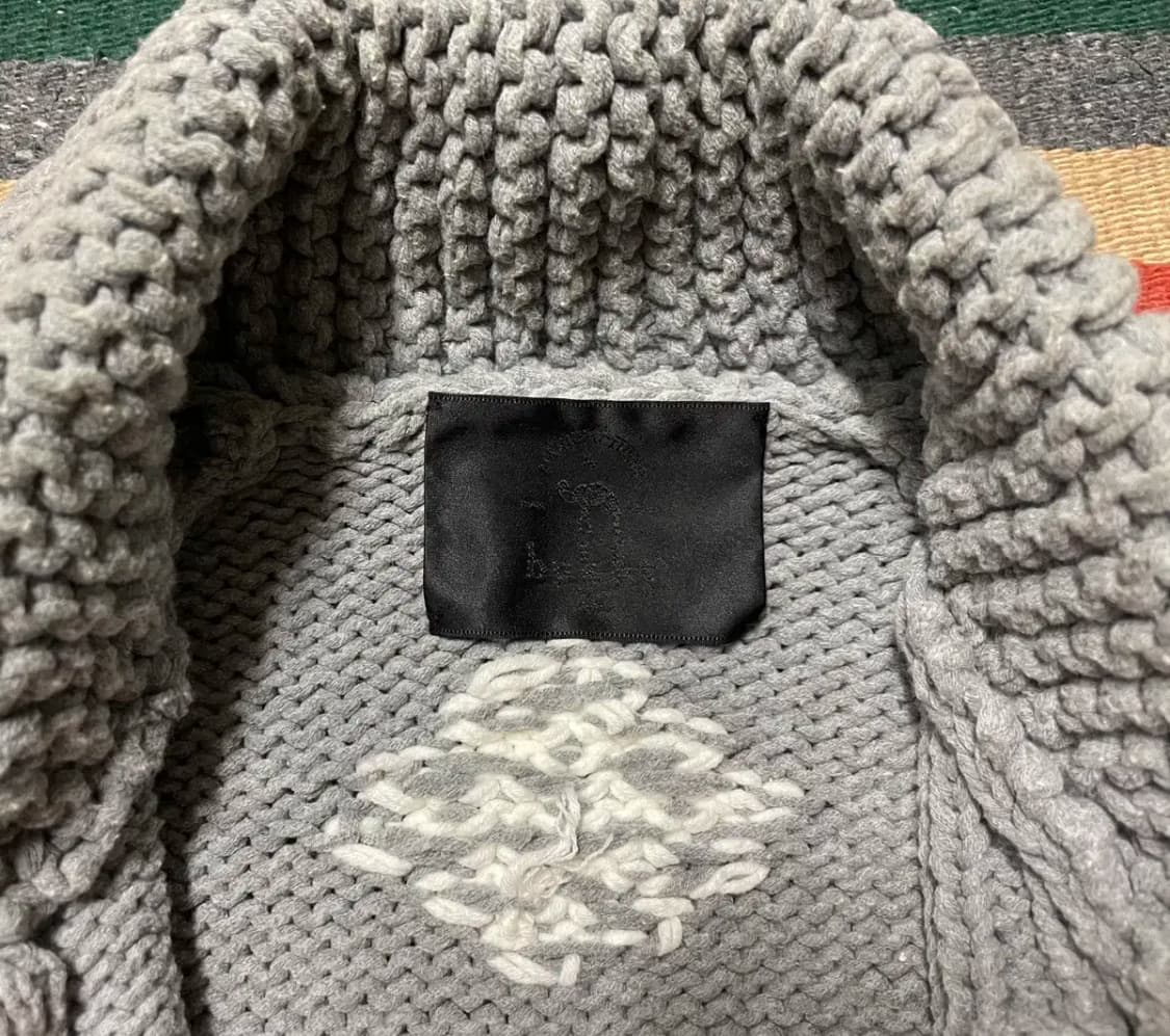 부후토 니트 짚업 가디건- M 상품이미지4