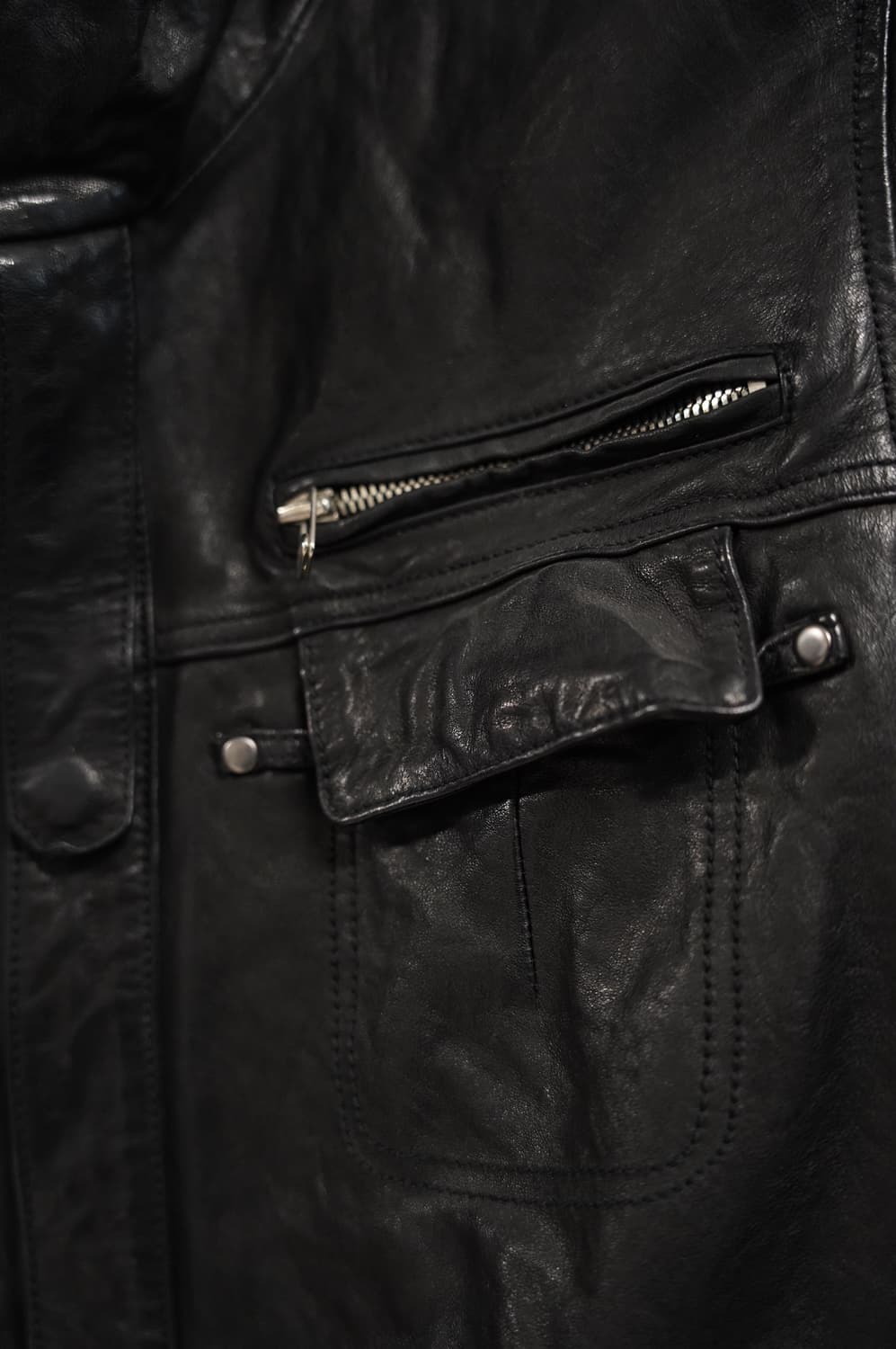 [A][95]베지터블 램스킨 빈티지 워싱 레더자켓 상품이미지4