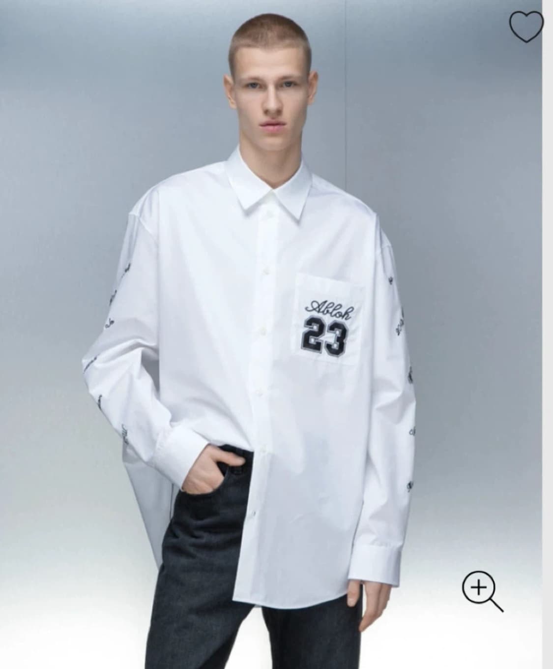 오프화이트 Abloh 23 긴팔 셔츠 화이트 정품 상품이미지1