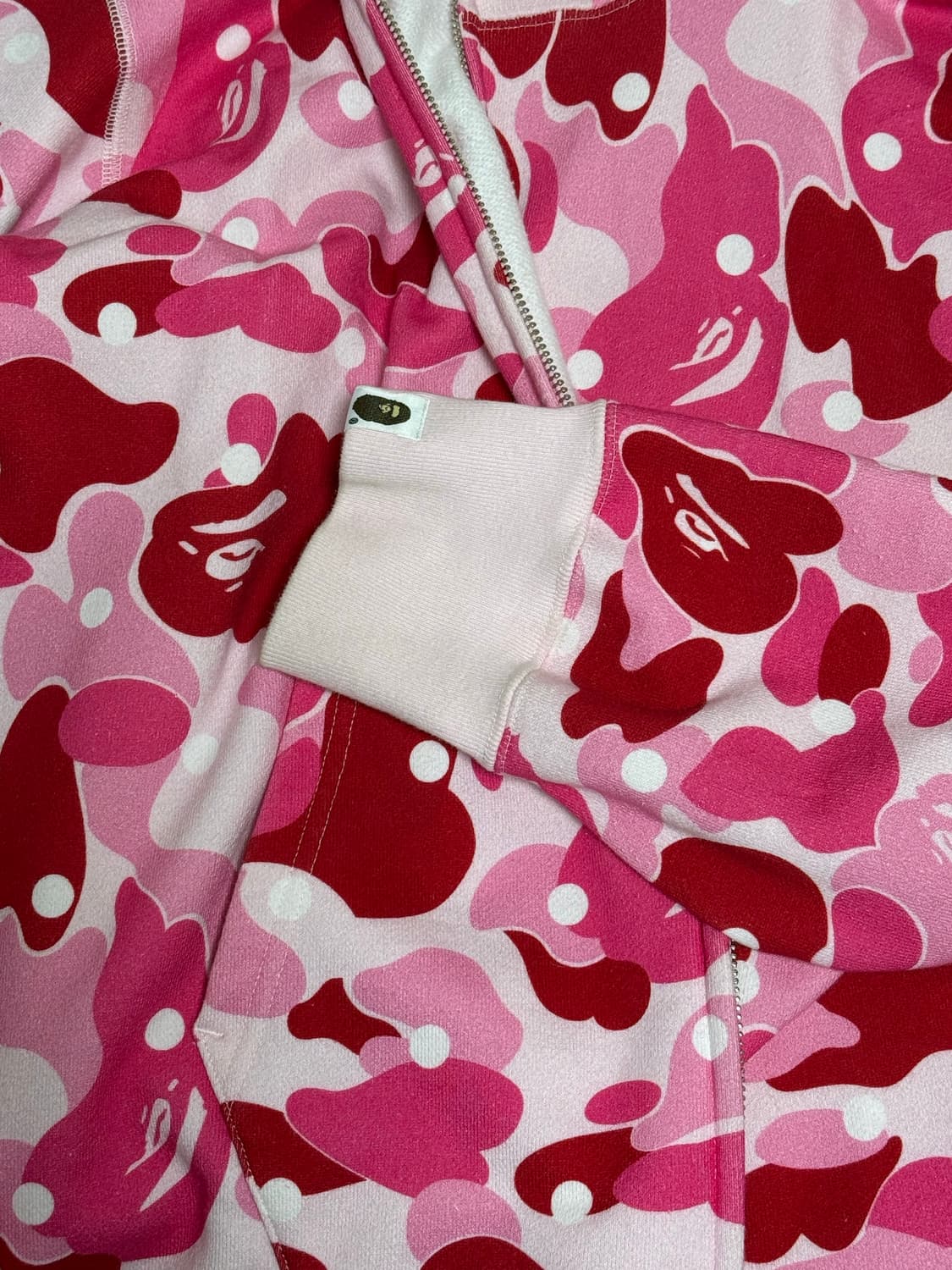 베이프 ABC 닷 샤크 풀 집 후드 핑크 상품이미지3