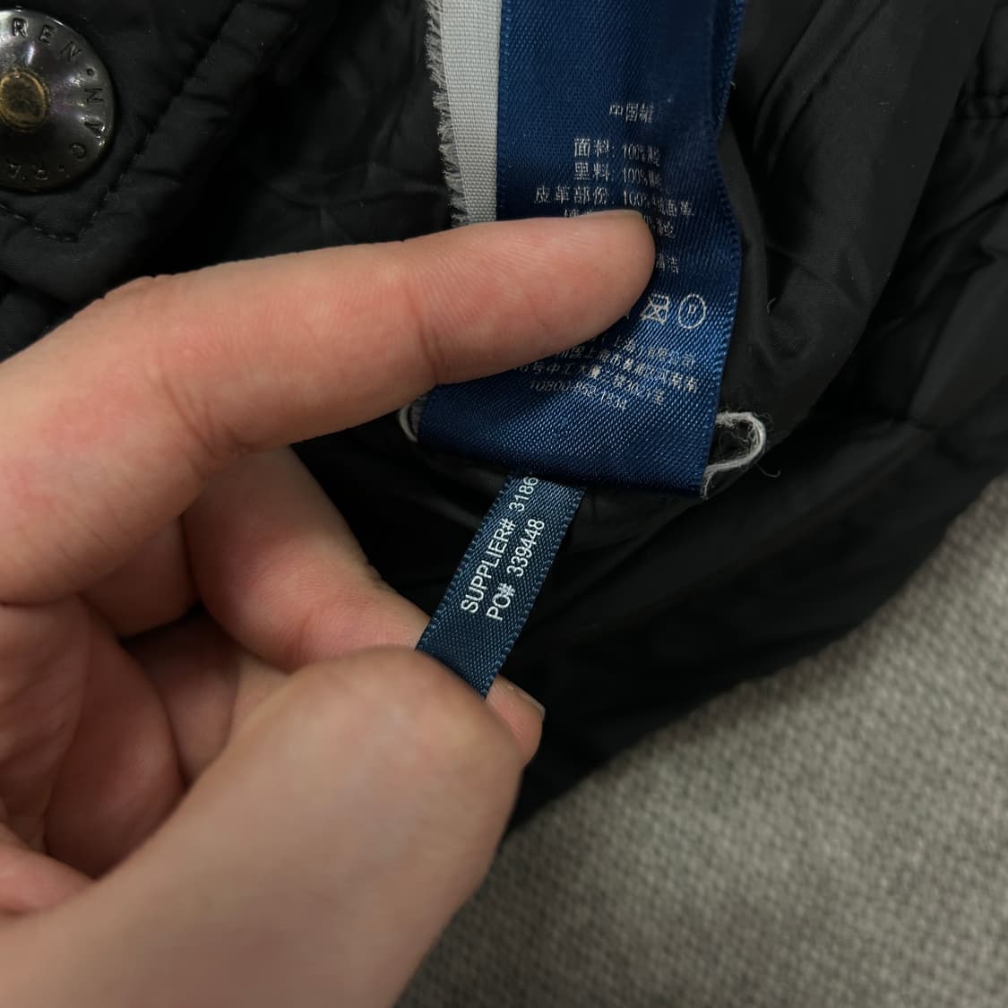 폴로 블랙 패디드자켓(L) 상품이미지4