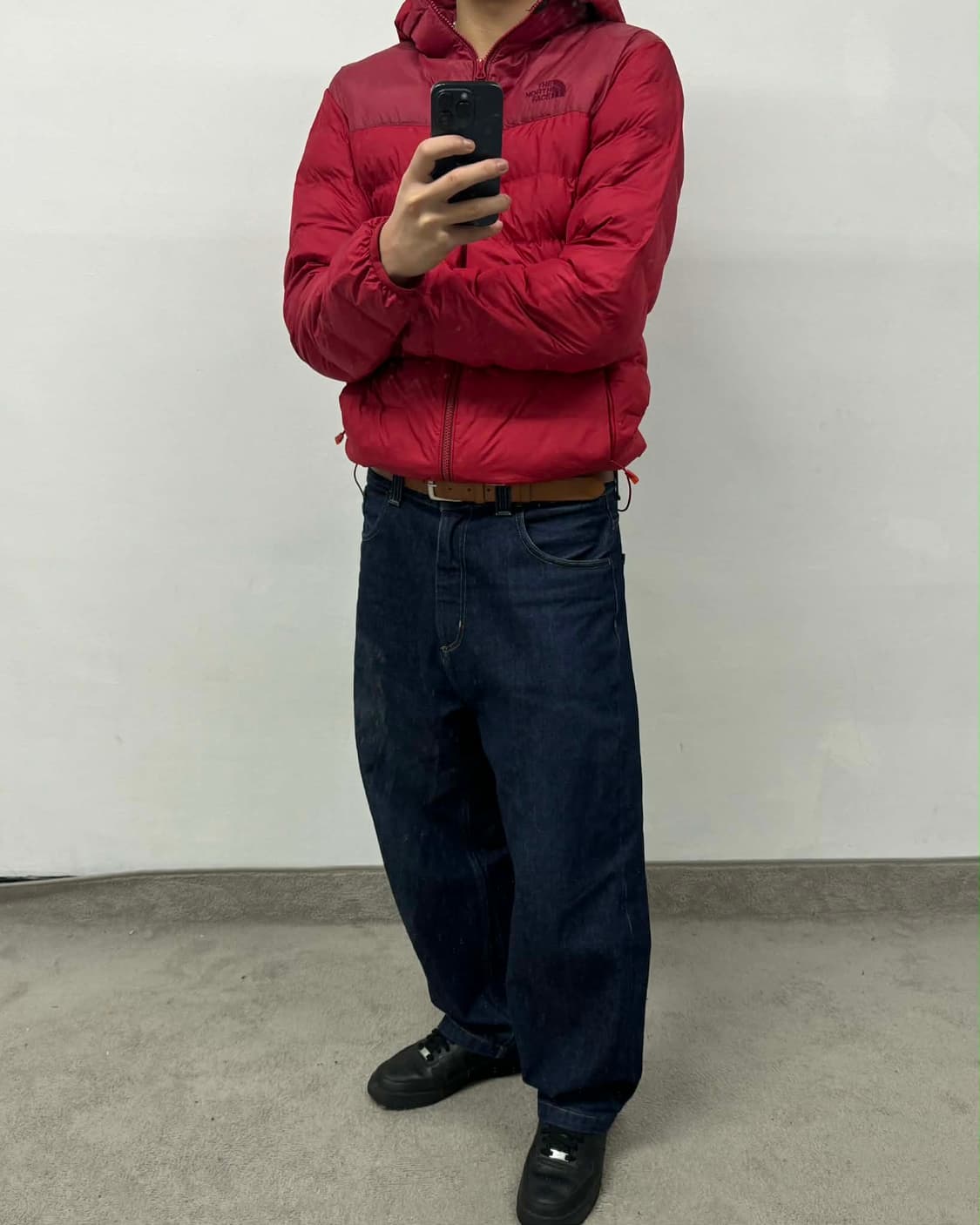 [XL] 노스페이스 버건디 경량 후드 패딩 자켓 상품이미지3