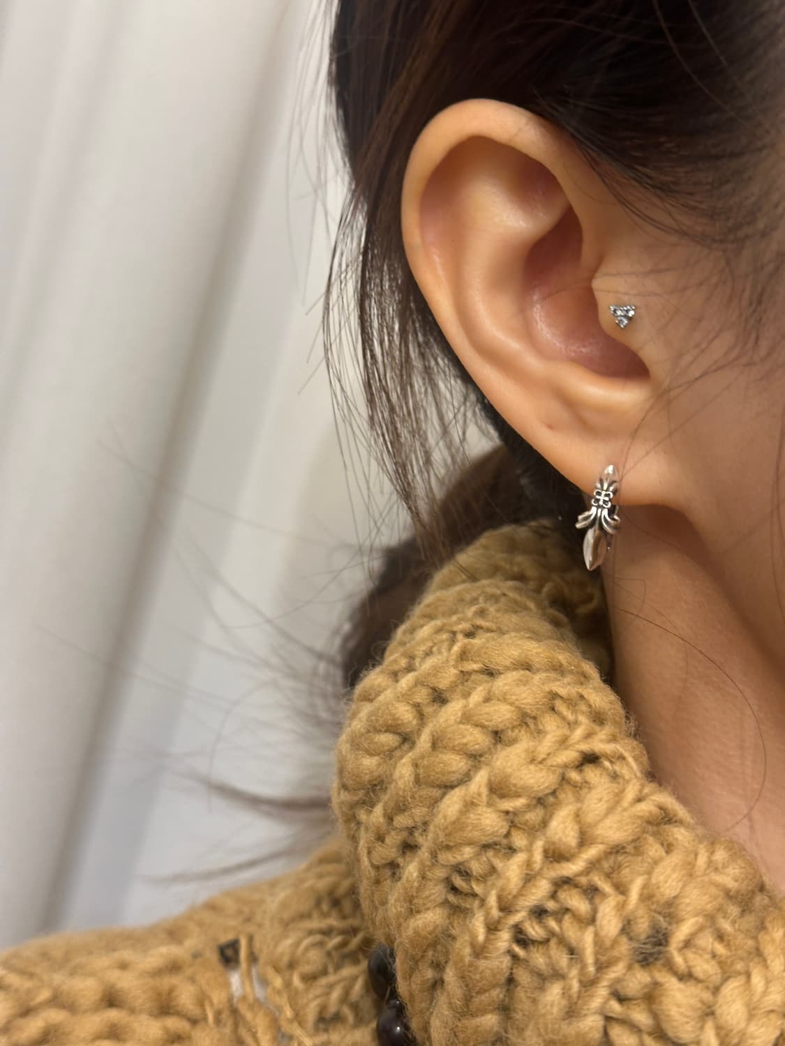 Blooming Arc 925sipver Hoop earring 상품이미지5