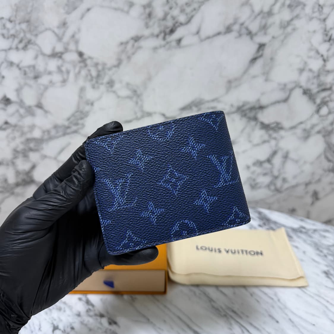 루이비통 이클립스 헤리티지 멀티플 월릿 반지갑 블루 상품이미지2
