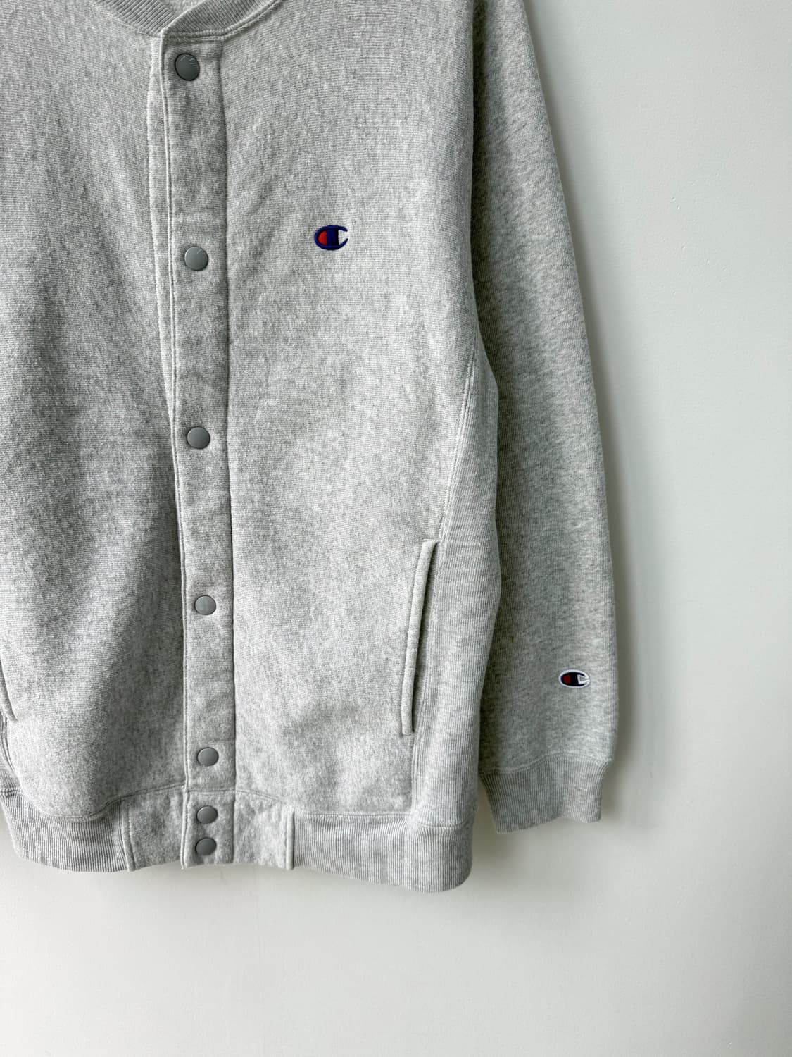 챔피온 그레이 코튼 바시티 자켓 베이스볼 자켓 상품이미지7