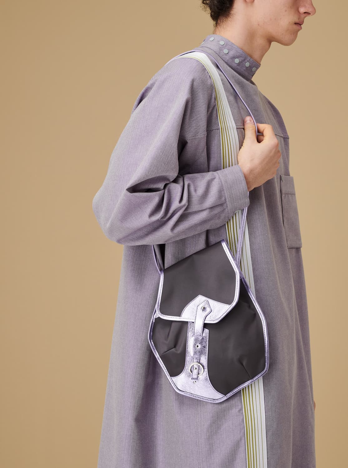 키코 코스타디노브 INEX 스냅 롱 셔츠 바이올렛 상품이미지3