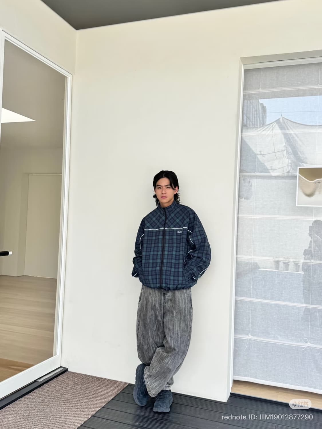 마틴로즈 타탄 체크 파이핑 트랙 자켓 상품이미지6