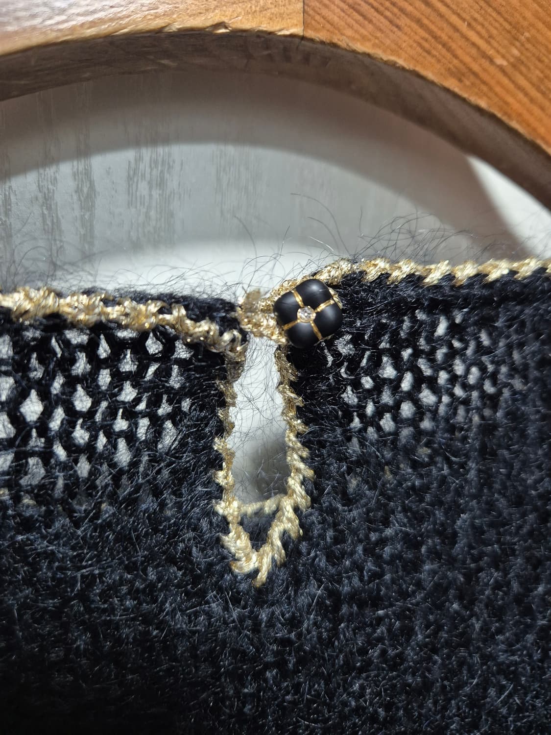 빈티지 모헤어 블랙 퍼프니트 상품이미지7