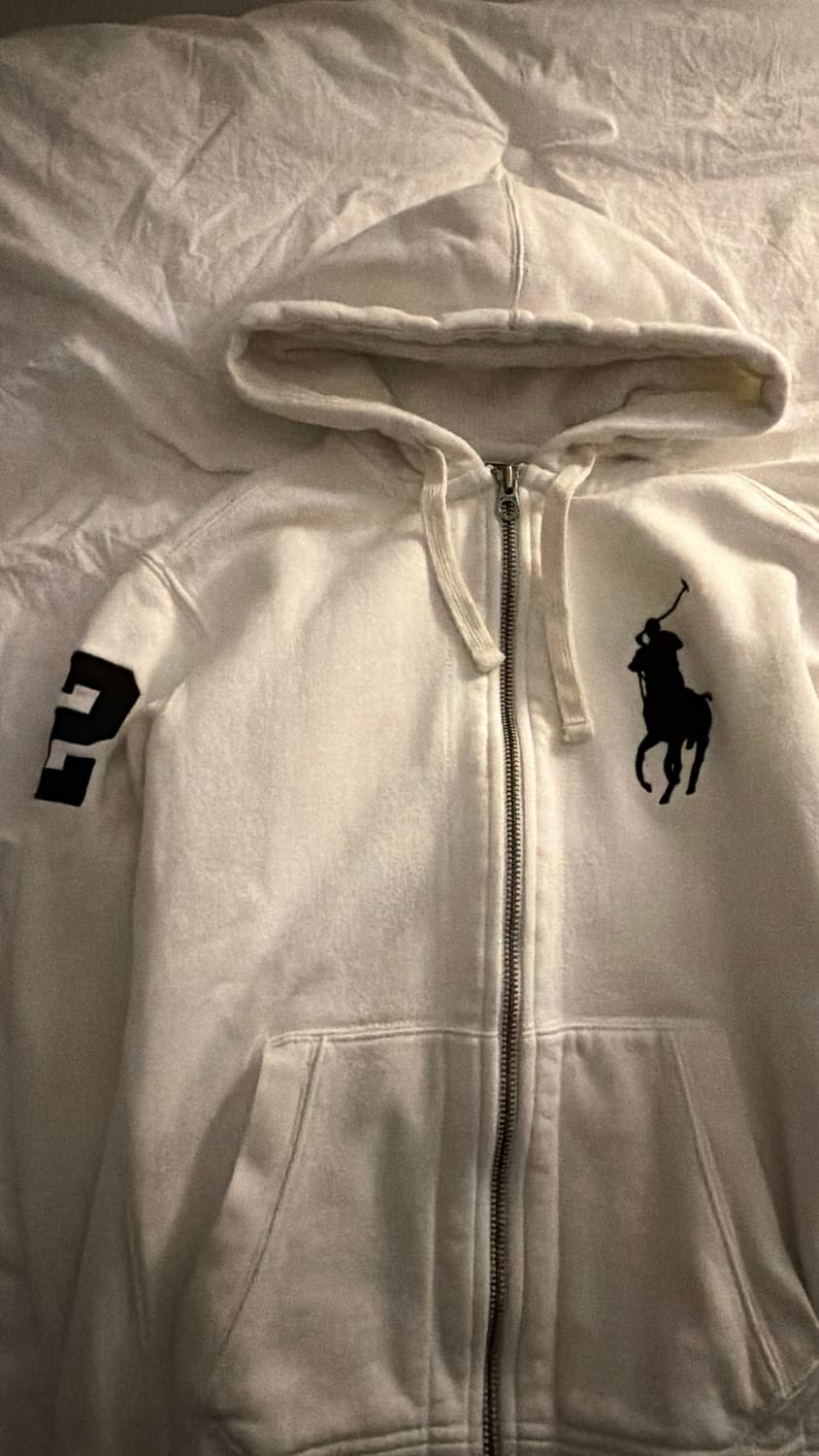 폴로 랄프로렌 빅포니 화이트 후드집업 #2 상품이미지3
