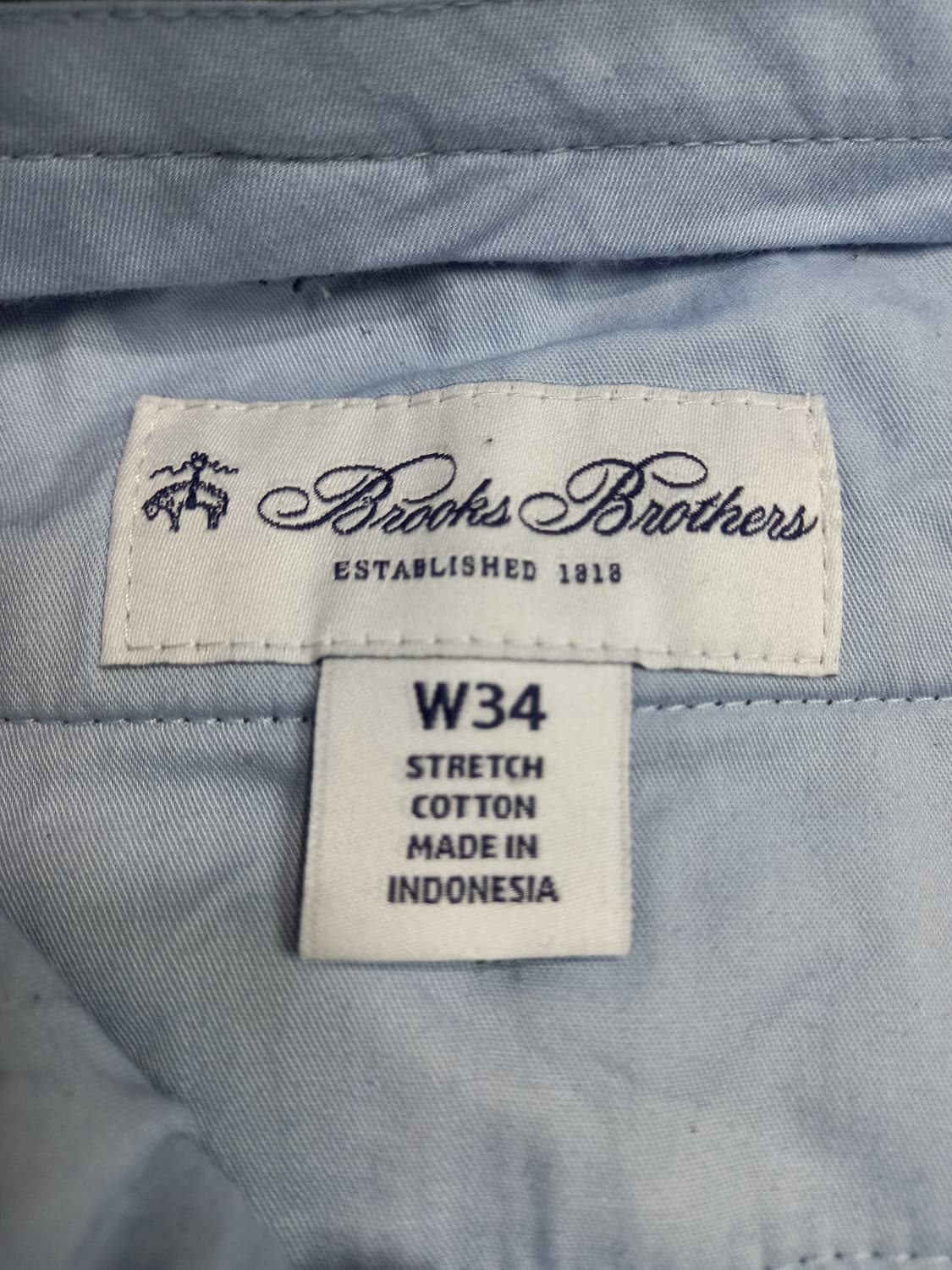 34 BrooksBrothers 스판 슬림일자 치노 네이비 34-603 상품이미지7