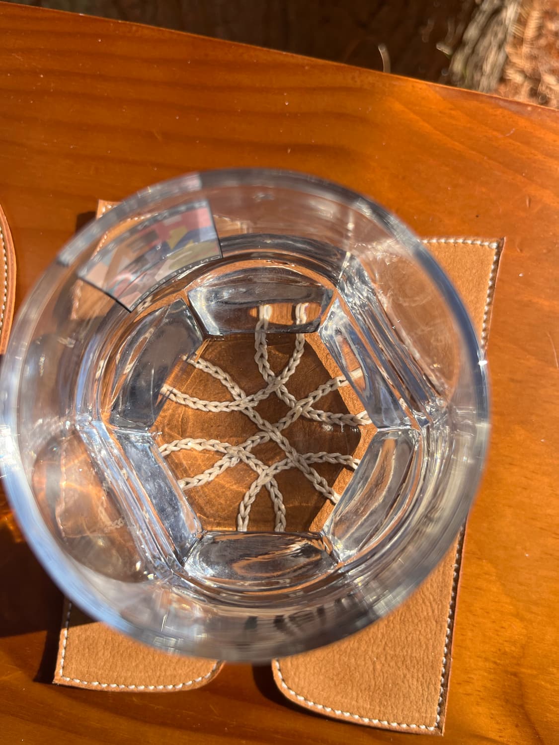 Hand-Embroidered Leather Cup Coaster  상품이미지4