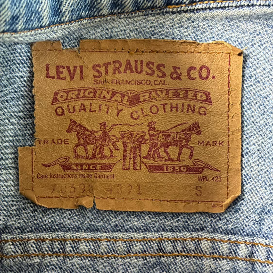 LEVI's  리바이스 USA 90,s 레드탭 70590 트러커 데님자켓 상품이미지6