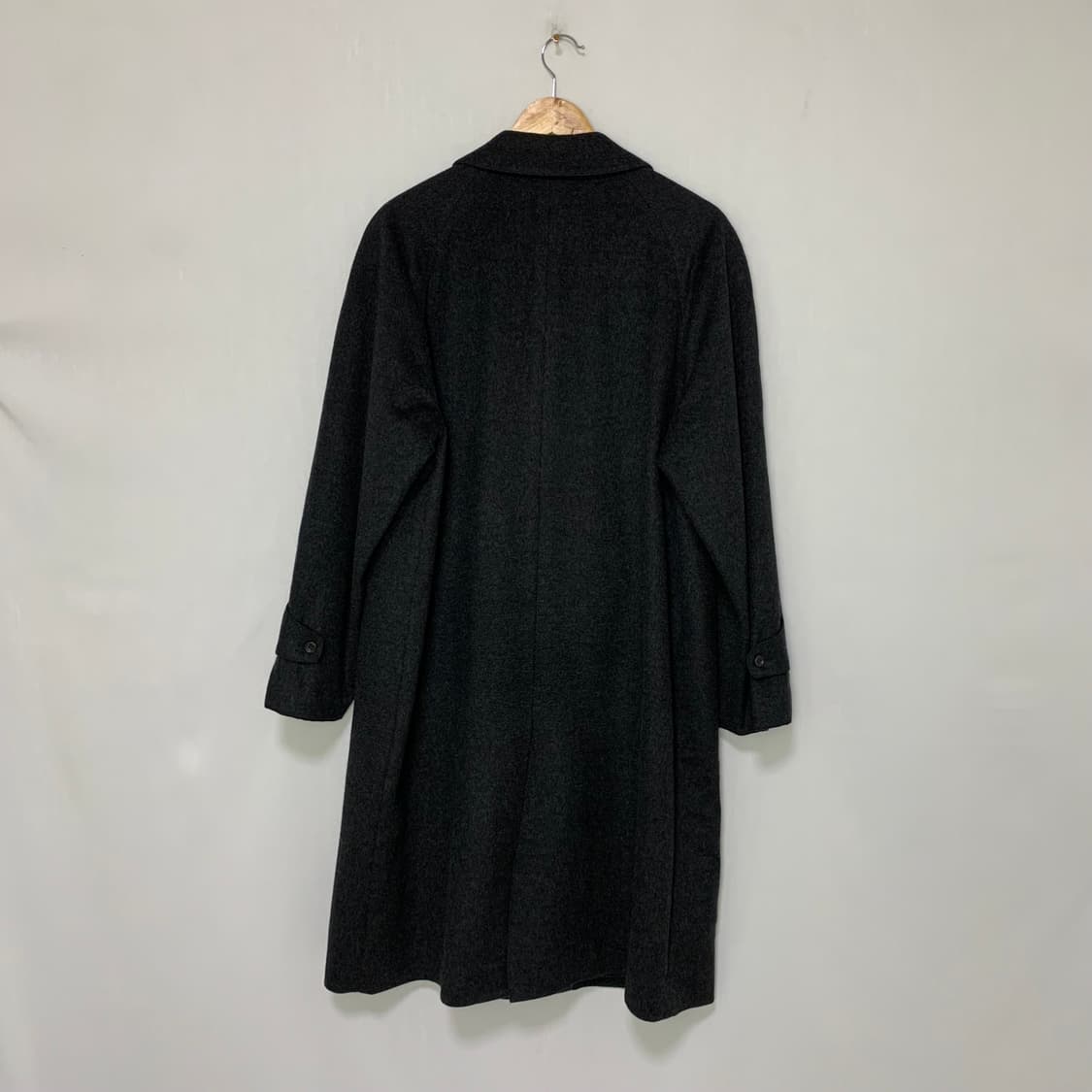 Moorbrook 빈티지 100% 캐시미어 롱코트 남녀공용 차콜 상품이미지4