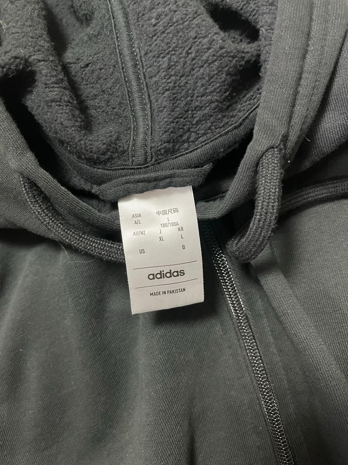 아디다스 블랙 삼선 후드 집업 져지 상품이미지2