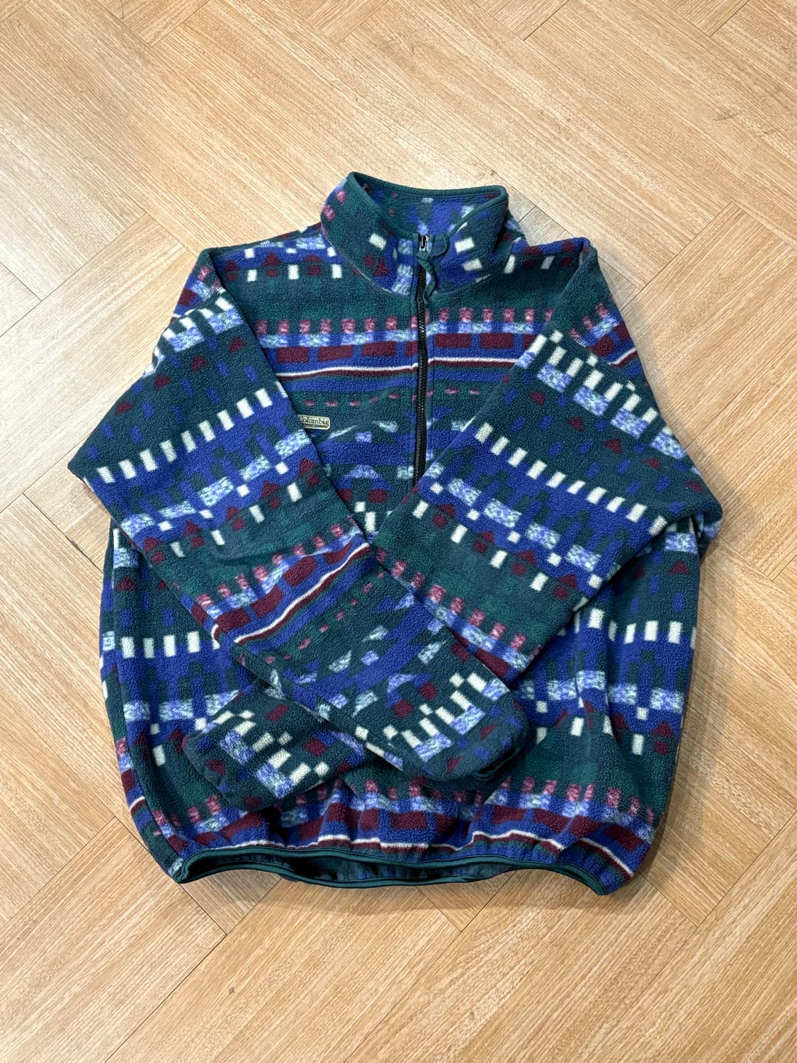 [XL] 90s USA 콜롬비아 아즈텍 플리스 후리스 상품이미지1