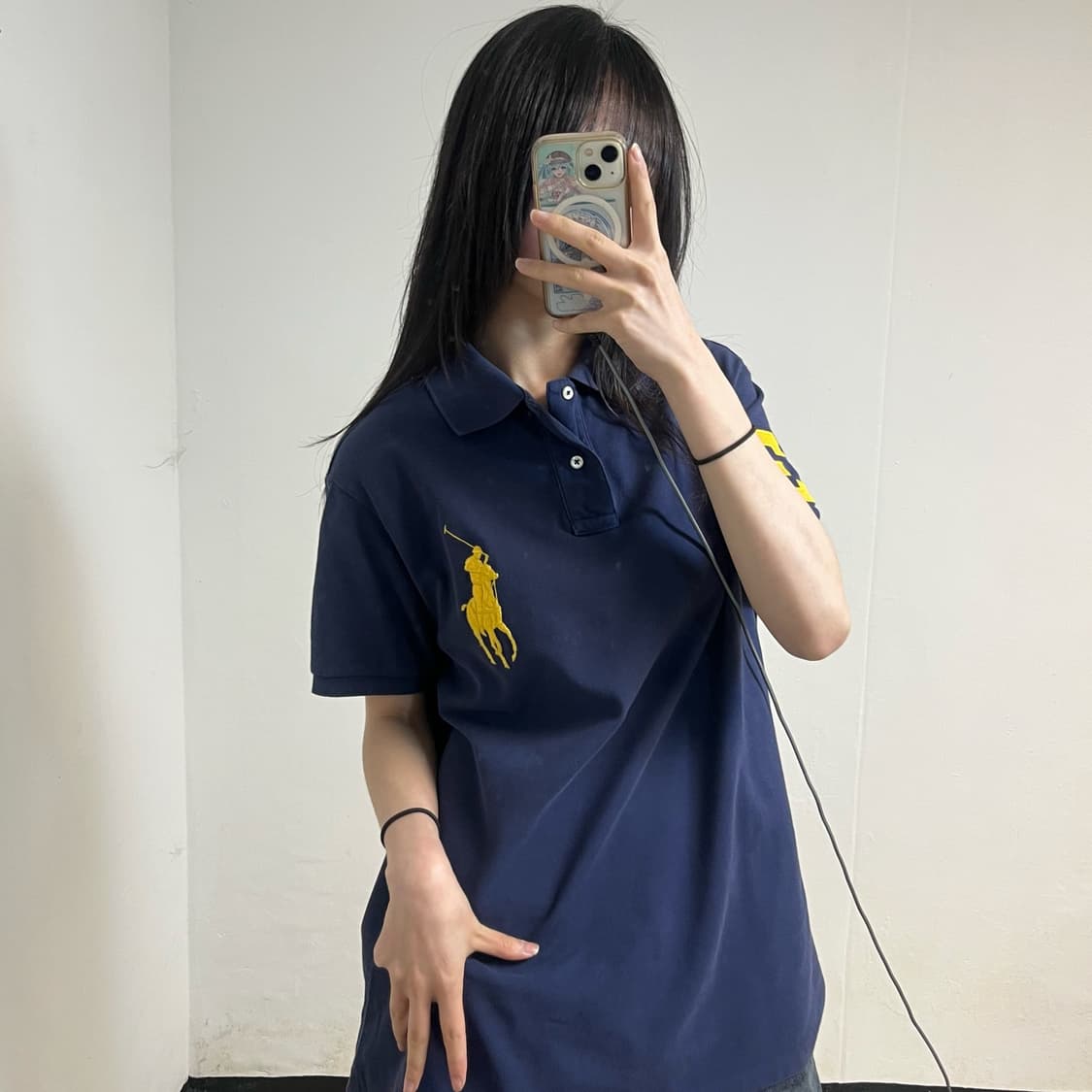 Polo Navy Big Pony Collar Tee 상품이미지2