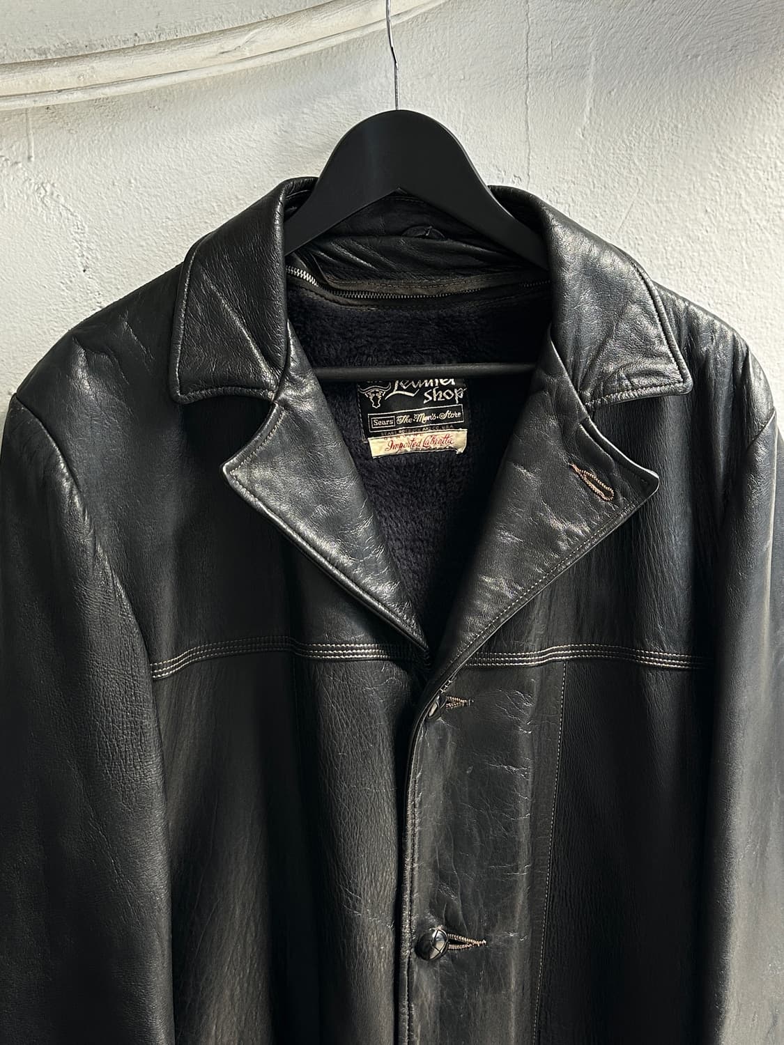 80's 빈티지 Sears 시어스 레더 코트 상품이미지5