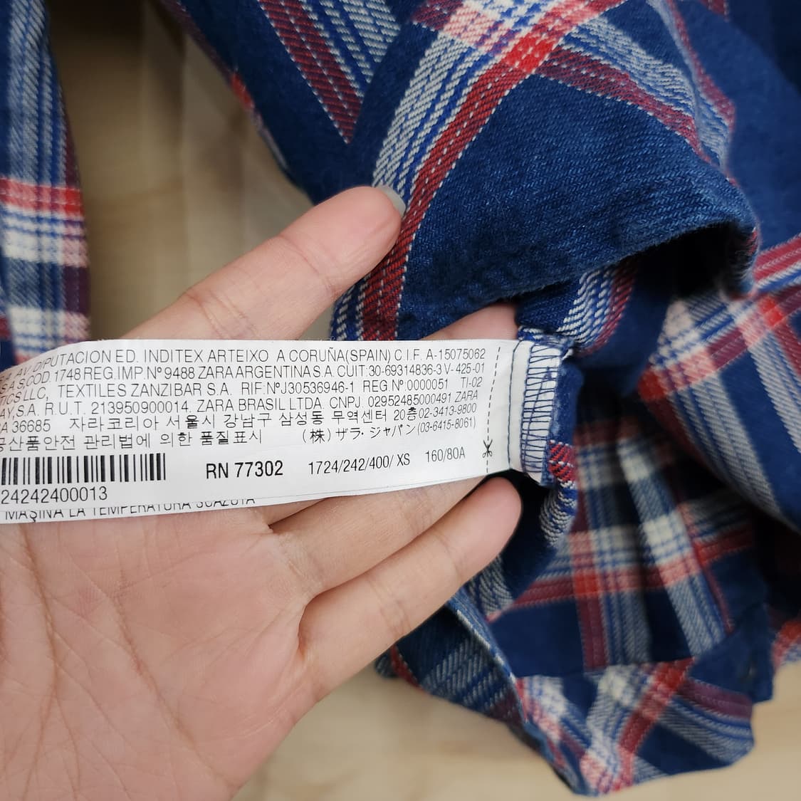119) 자라 ZARA 데님 체크 남방 상품이미지5