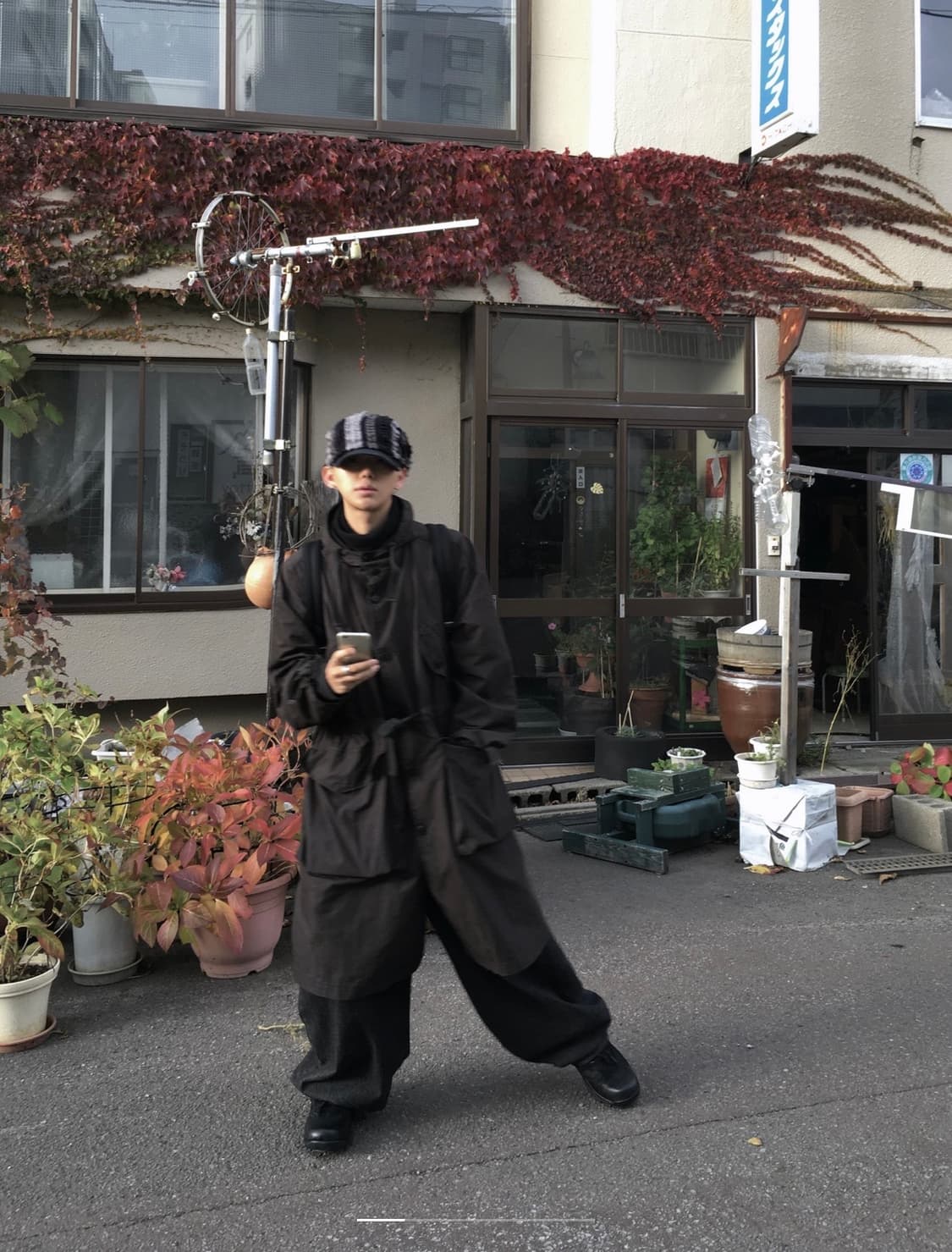 디서먼트 파인 오버 롱 후드 야상 블랙 상품이미지1