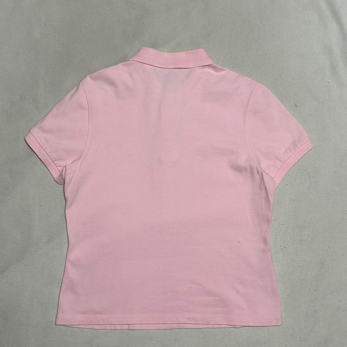 L 버버리 여성용 핑크 반팔 카라티  상품이미지2