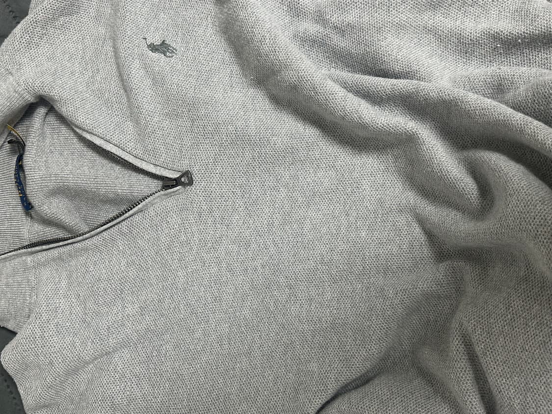 폴로 반집업 니트 그레이 상품이미지1