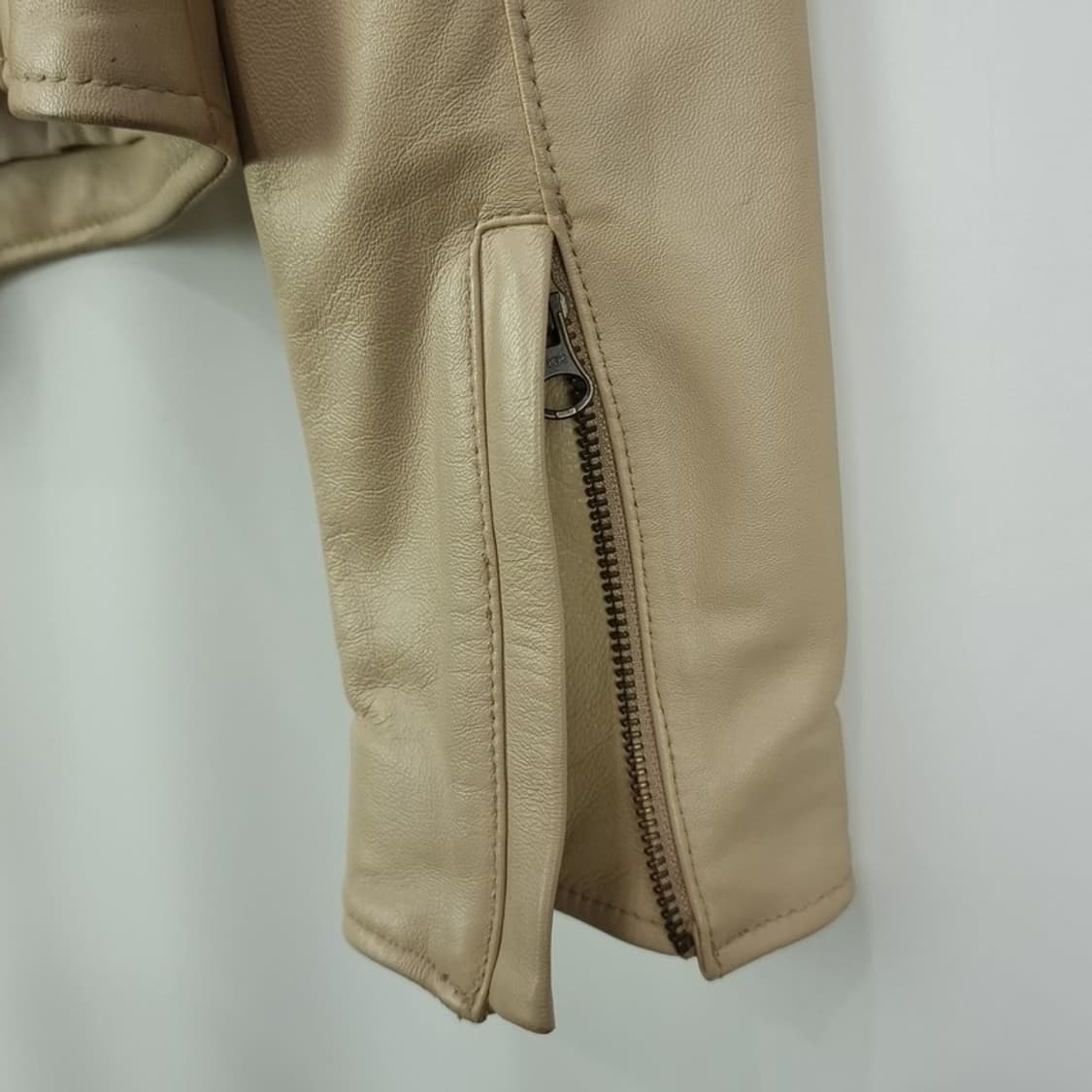 [빈티지] 리얼 레더 슬림핏 후드 가죽 자켓 M17769 상품이미지6