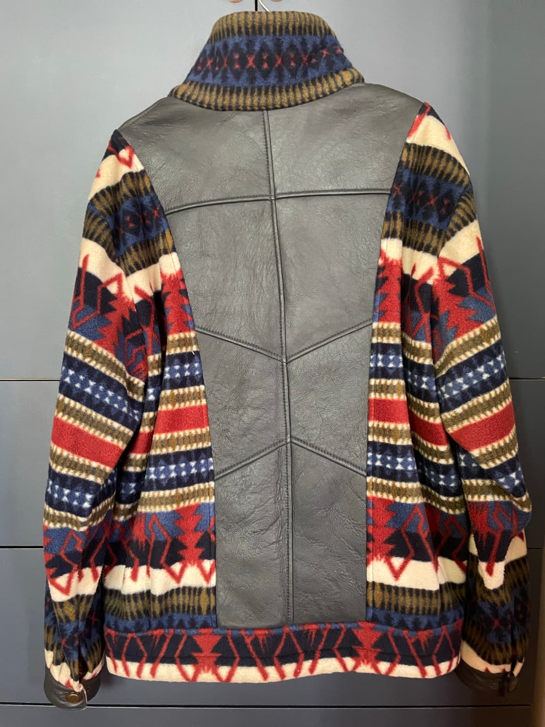 뉴질랜드 램스킨 양가죽 노르딕 레더 플리스 자켓 상품이미지4