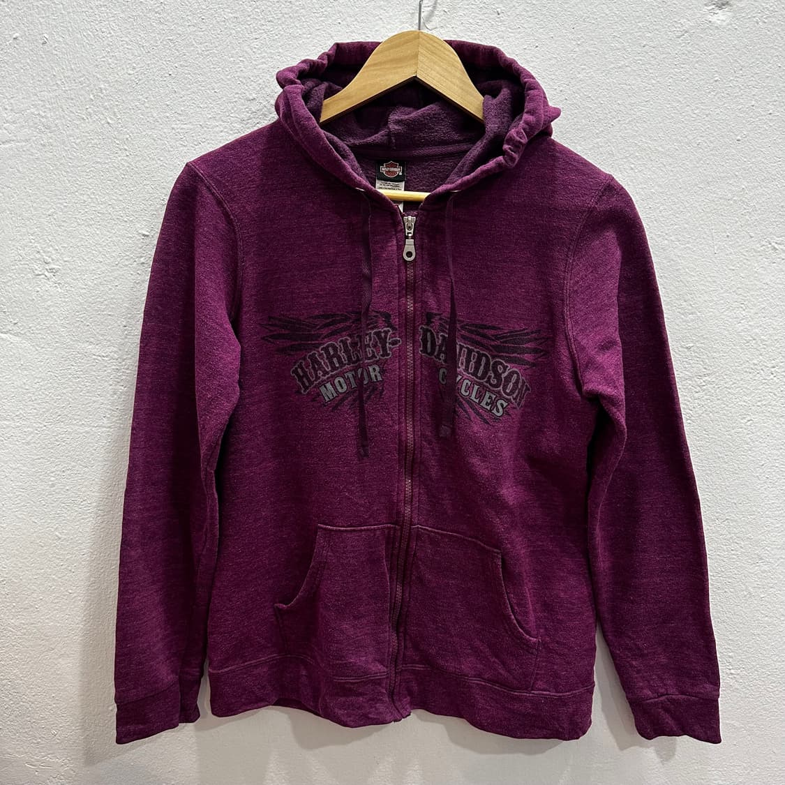 할리데이비슨 우먼 퍼플 윙 그래픽 후드집업M 상품이미지4