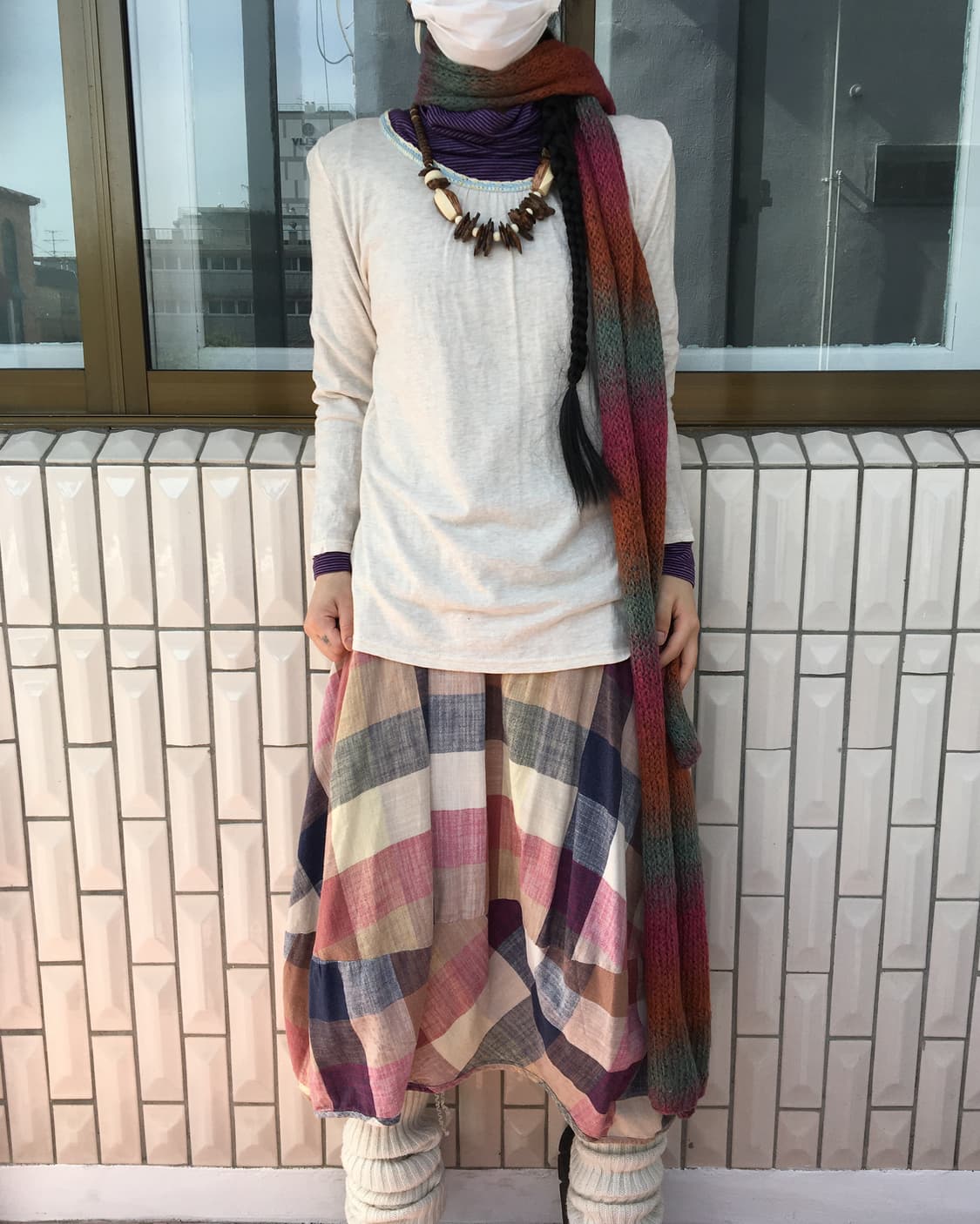  color mixed knit muffler 상품이미지4