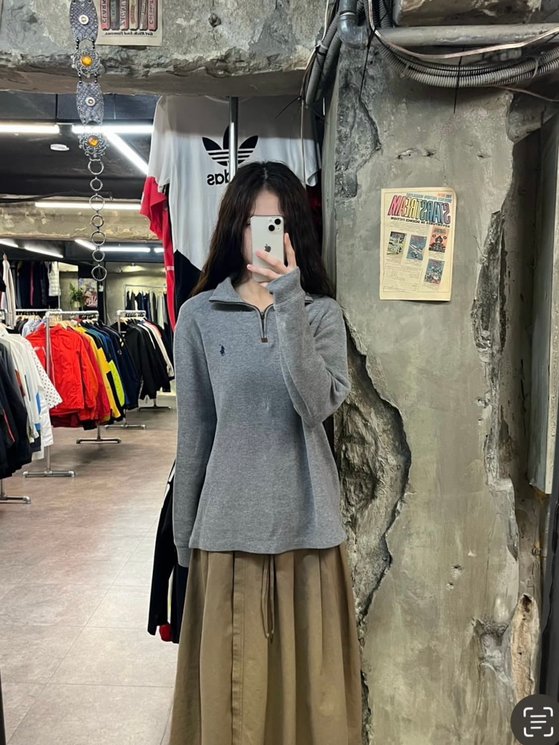 폴로 랄프로렌 반집업 니트 그레이 S #csz1983 상품이미지2