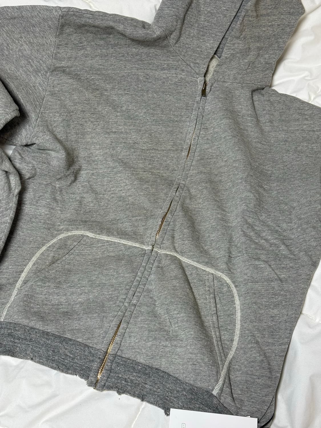 [3]아프레쎄 26ss 라이트웨이트 빈티지 후드 집업 그레이 상품이미지1