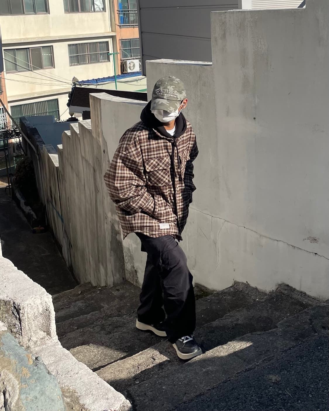 그레일즈 패디드 체크 셔츠 상품이미지1