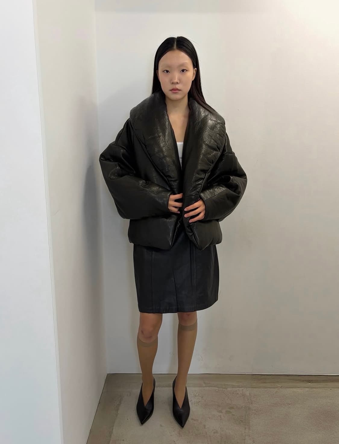 Real leather padding jk 상품이미지4