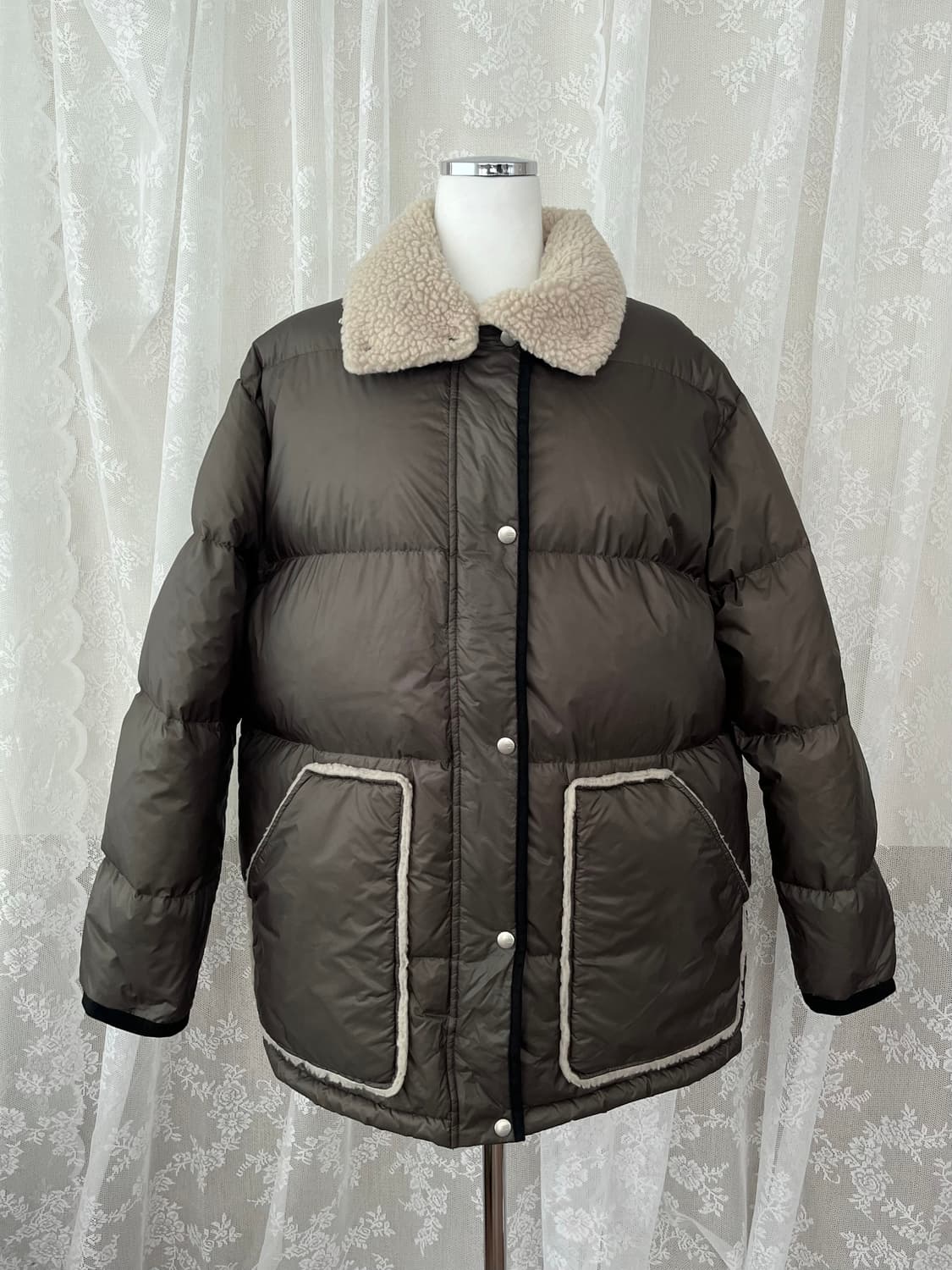 F) 스튜디오 톰보이 구스다운 패딩 점퍼 브라운 상품이미지1