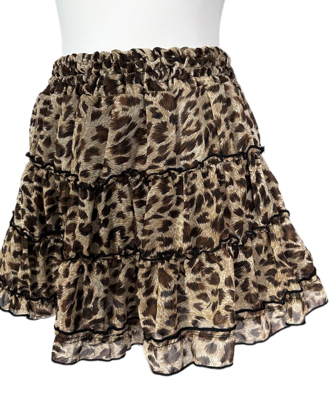 leopard tired mini skirt 상품이미지2