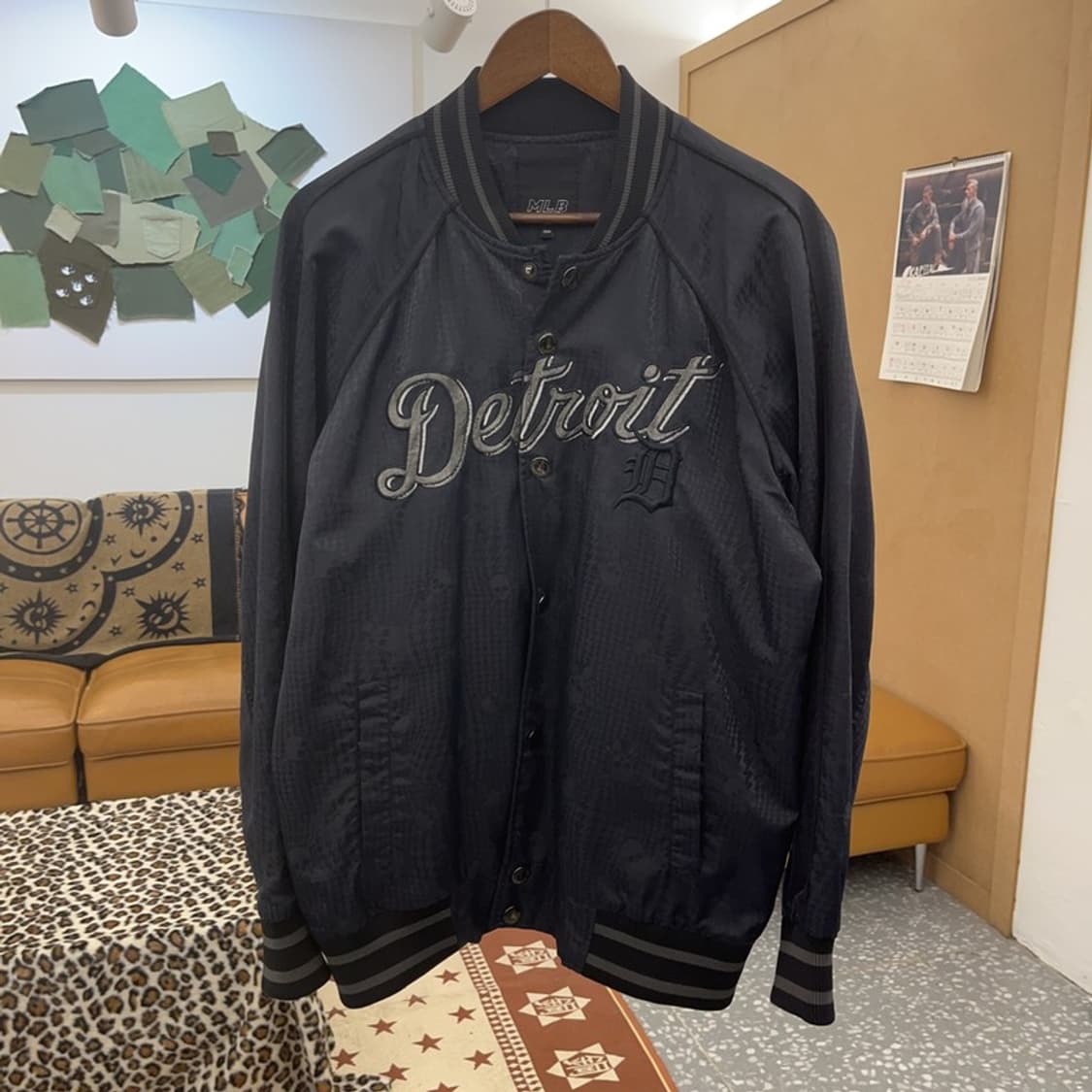 MLB 티트로이트 펑크 스컬 오버핏 바시티 자켓 100 C08900 상품이미지3