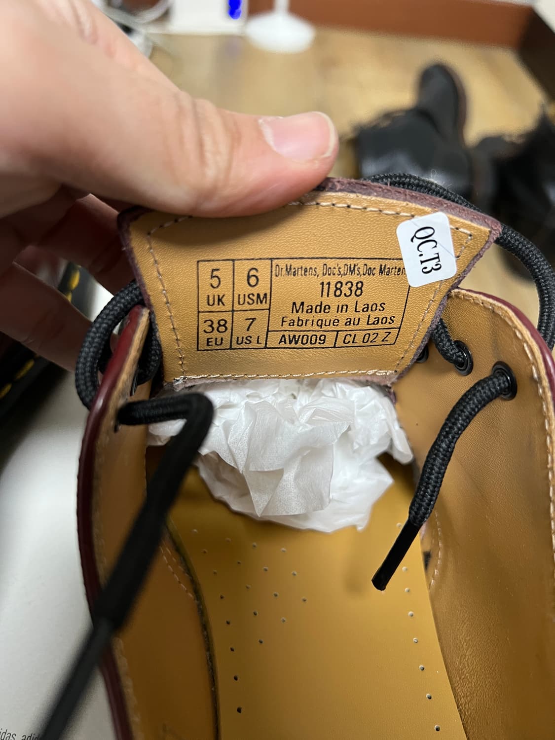 택포14) 닥터마틴 1461 3홀 체리레드 uk5 240 상품이미지6