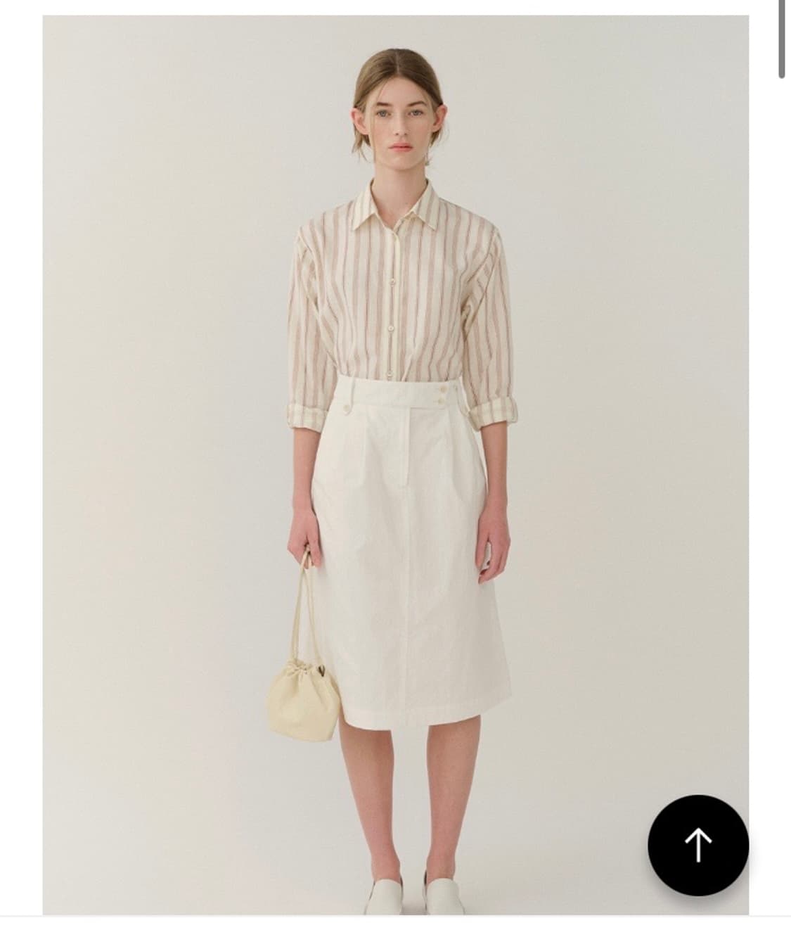 킨더살몬 Fouetté Cotton Skirt Off-White / S 상품이미지1