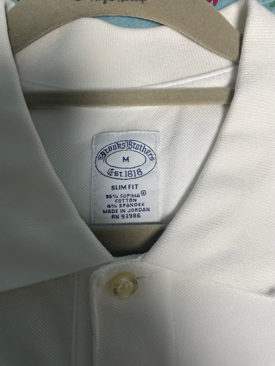 [M] 브룩스브라더스 슬림핏 수피마 카라티 화이트 상품이미지3